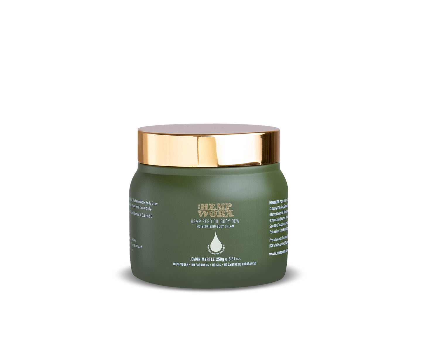 The Hemp Worx Lemon Myrtle Body Dew 250g