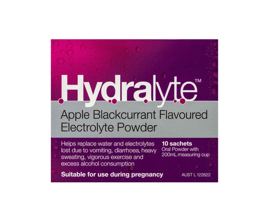 Hydralyte Electrolyte Powder Sachet Apple Blackcurrant 5g x10
