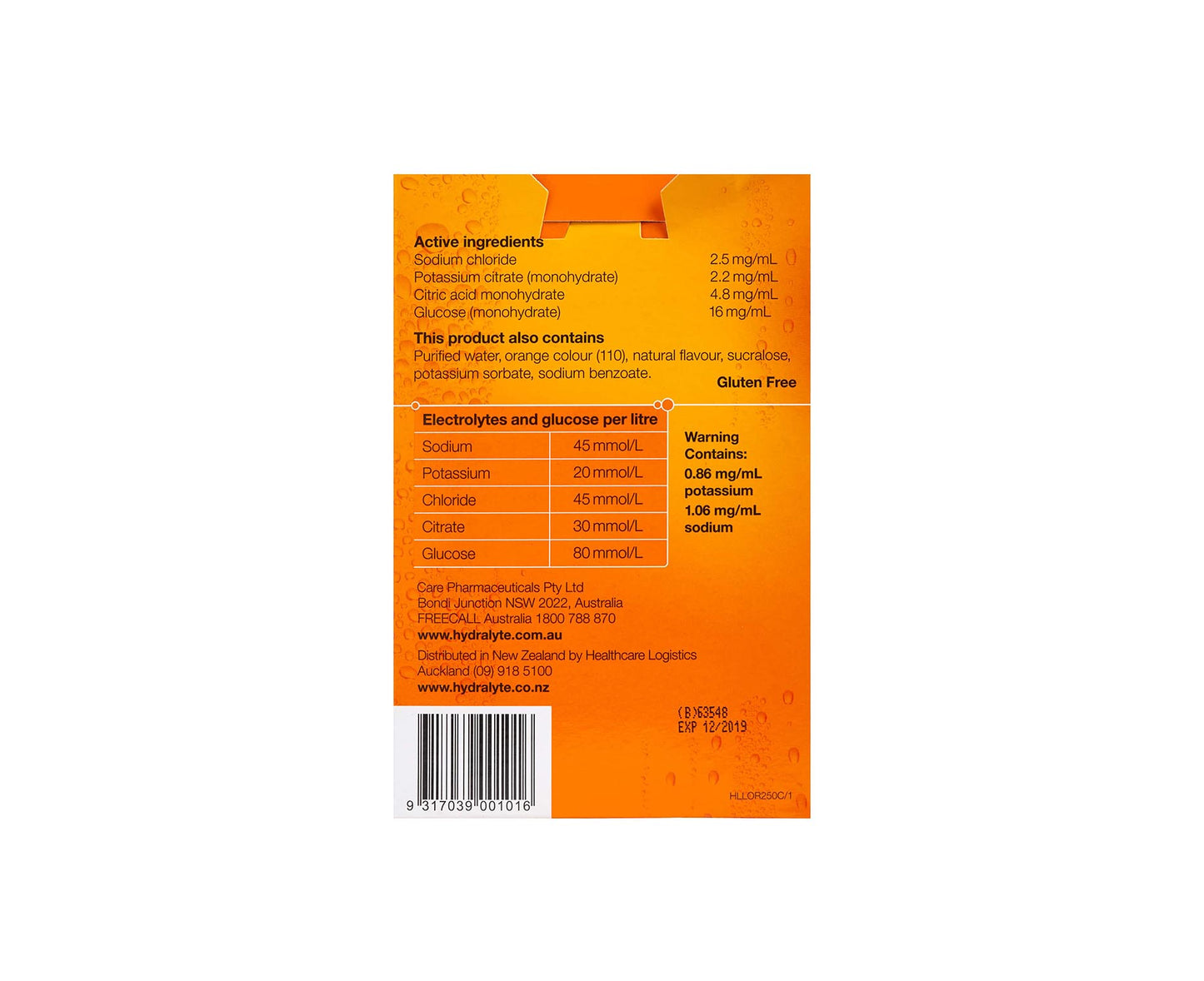 Hydralyte Electrolyte Liquid Orange