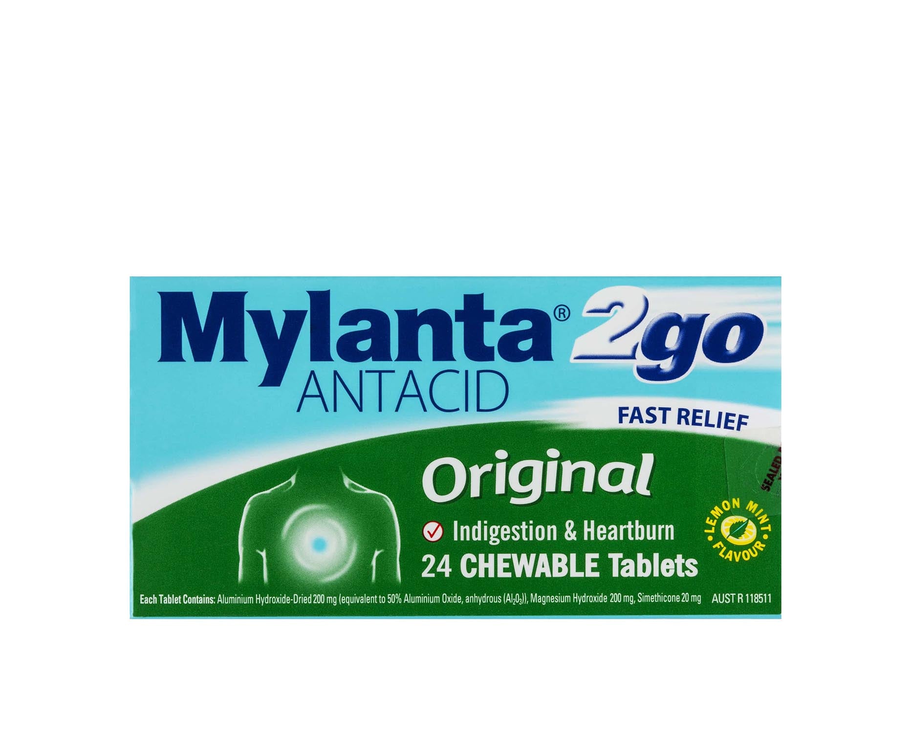 Mylanta Rx Mylanta 2Go Original Chewable Tablets 24