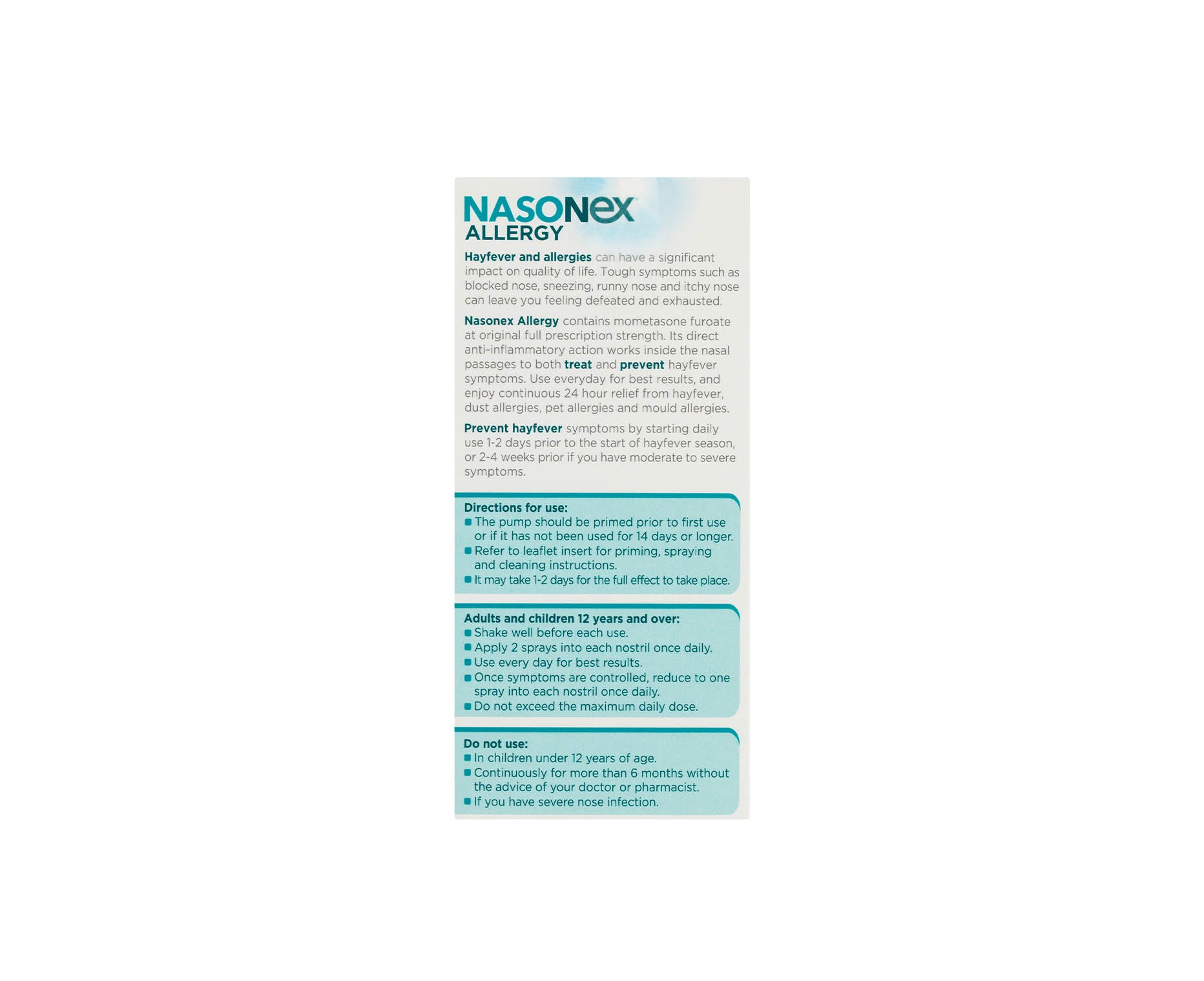 Nasonex Allergy Nasal Spray 140