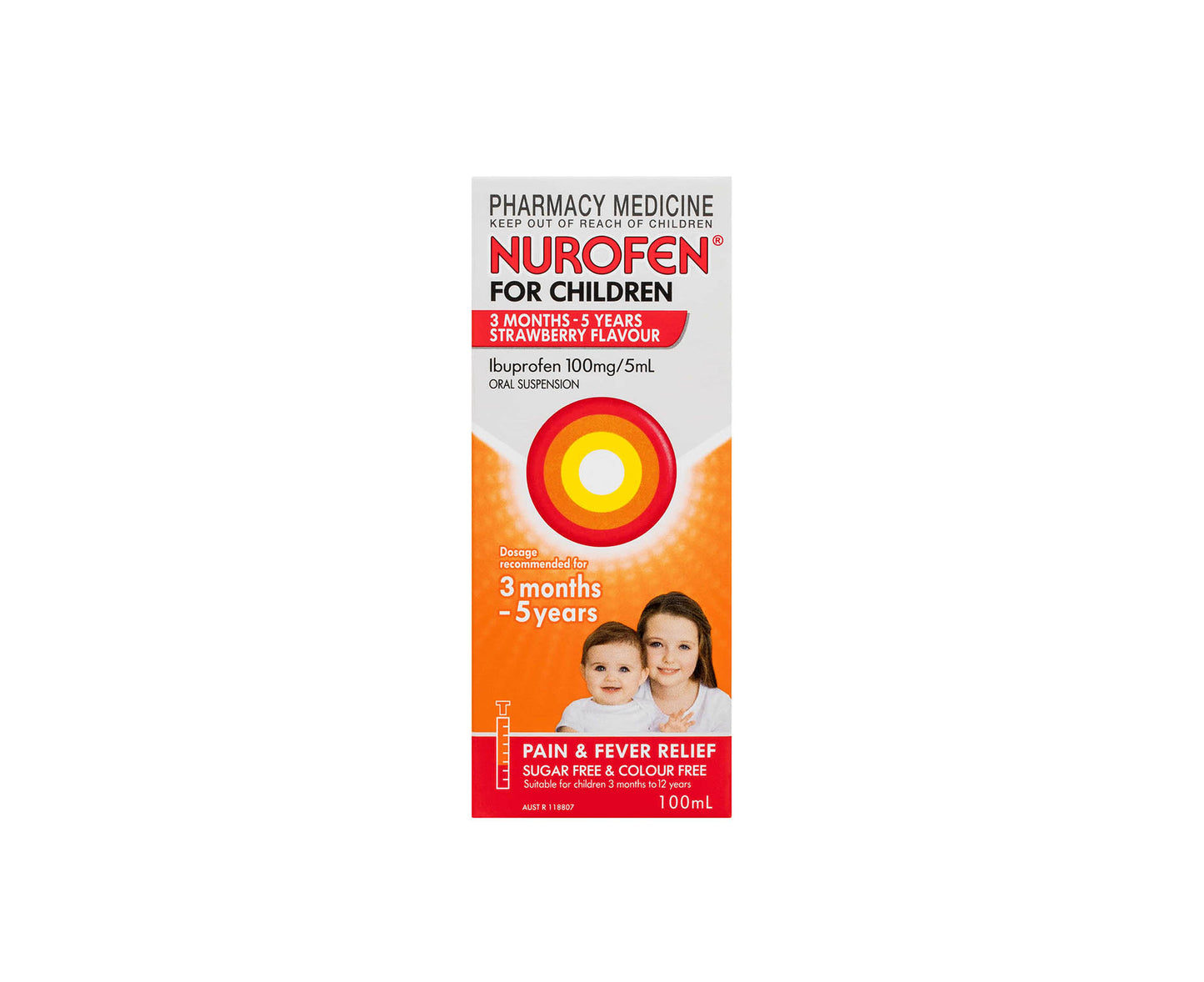 Nurofen Children 3 Months to 5 Years Strawberry 100mL