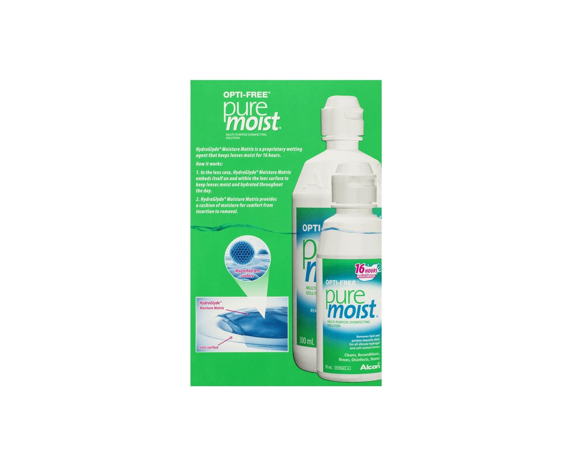 Opti-Free PureMoist Contact Solution Economy Pack 300mL+90mL