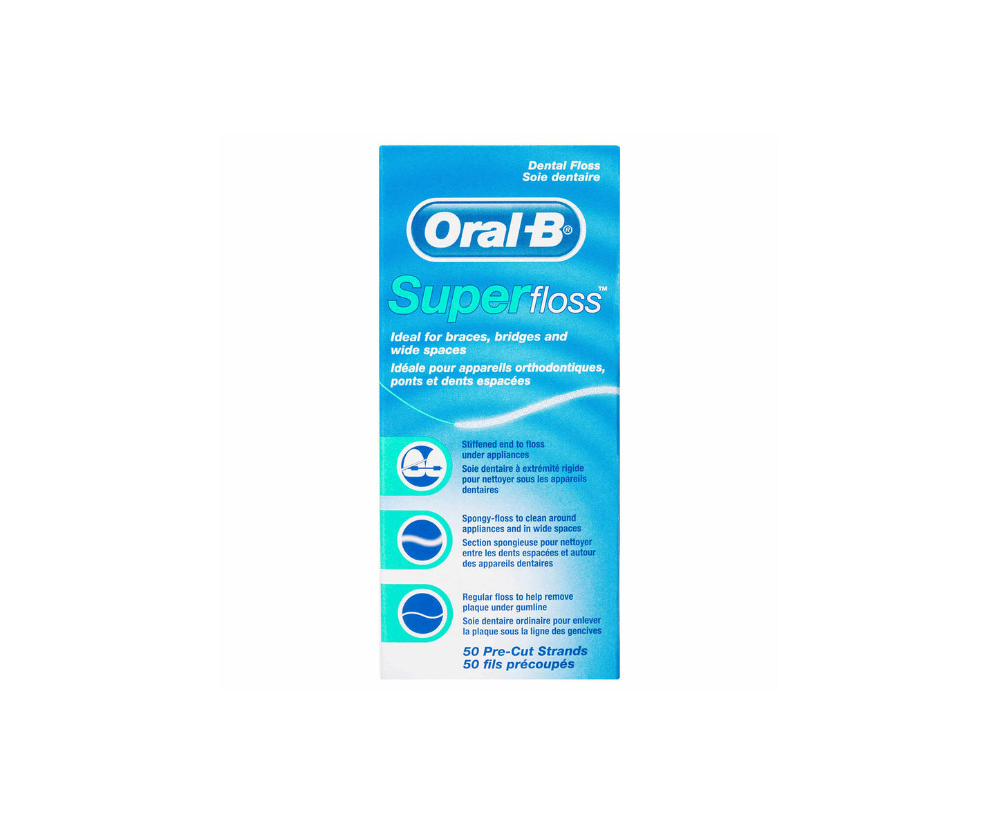 Oral B Superfloss Pre-Cut 50 Strips