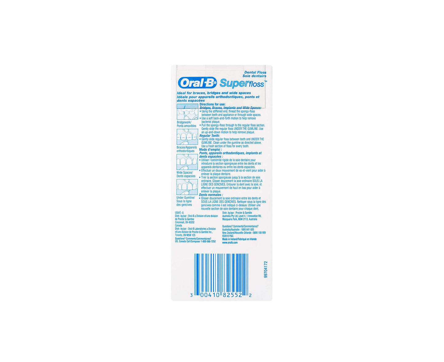 Oral B Superfloss Pre-Cut 50 Strips