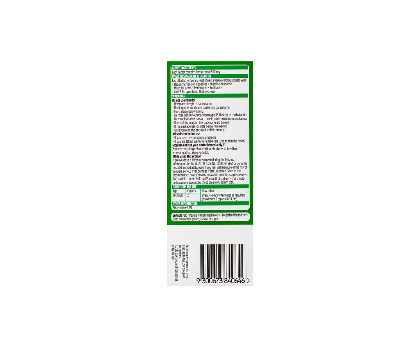 Panadol Rapid Caplets 40