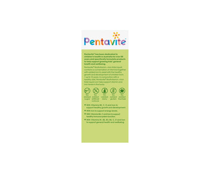 Pentavite Multivitamin + Iron Kids Liquid 200mL