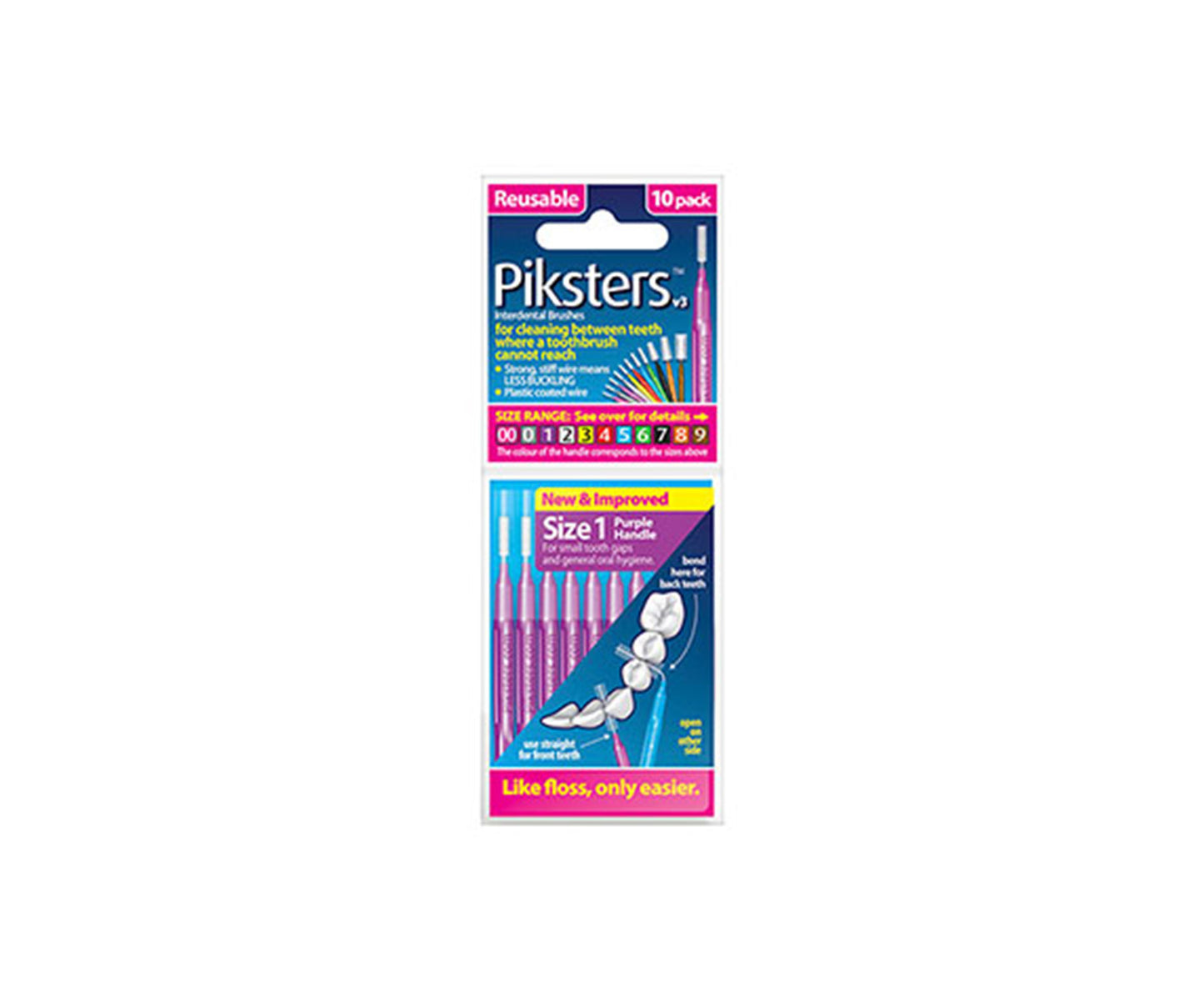 Pikster Interdental Brush 10 Pack Size 1