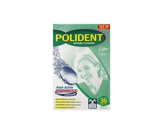 Polident Fresh Active Denture Cleanser Tablets 36 Pack