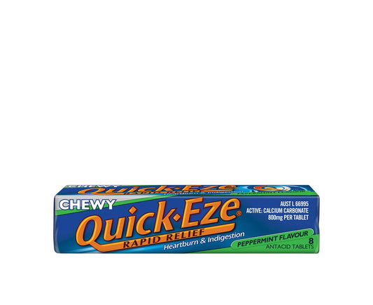 Quick Eze Chewy Peppermint Tablets 8