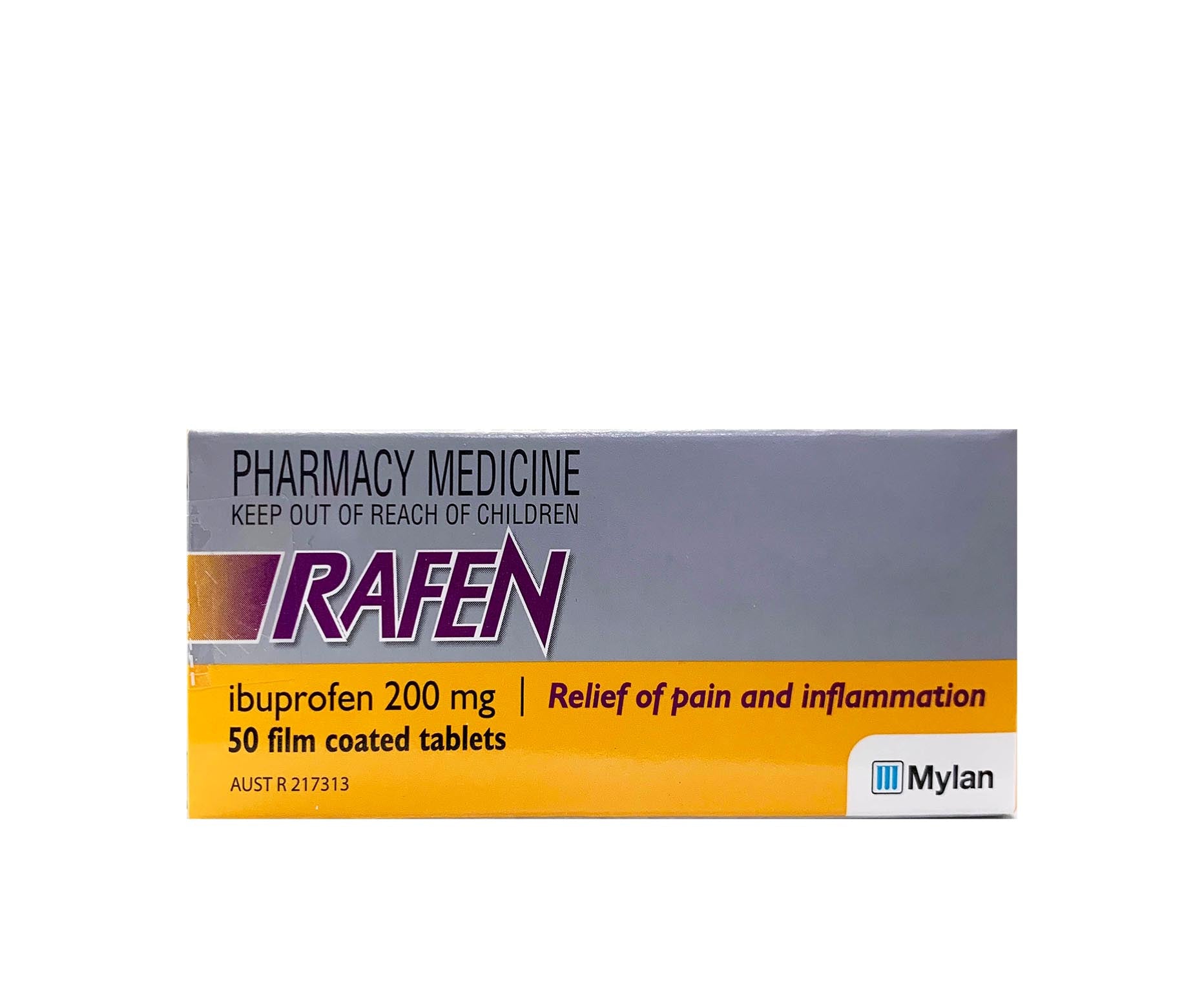 Pivot Rafen Rafen Ibuprofen 200mg Film Coated Tablets 50