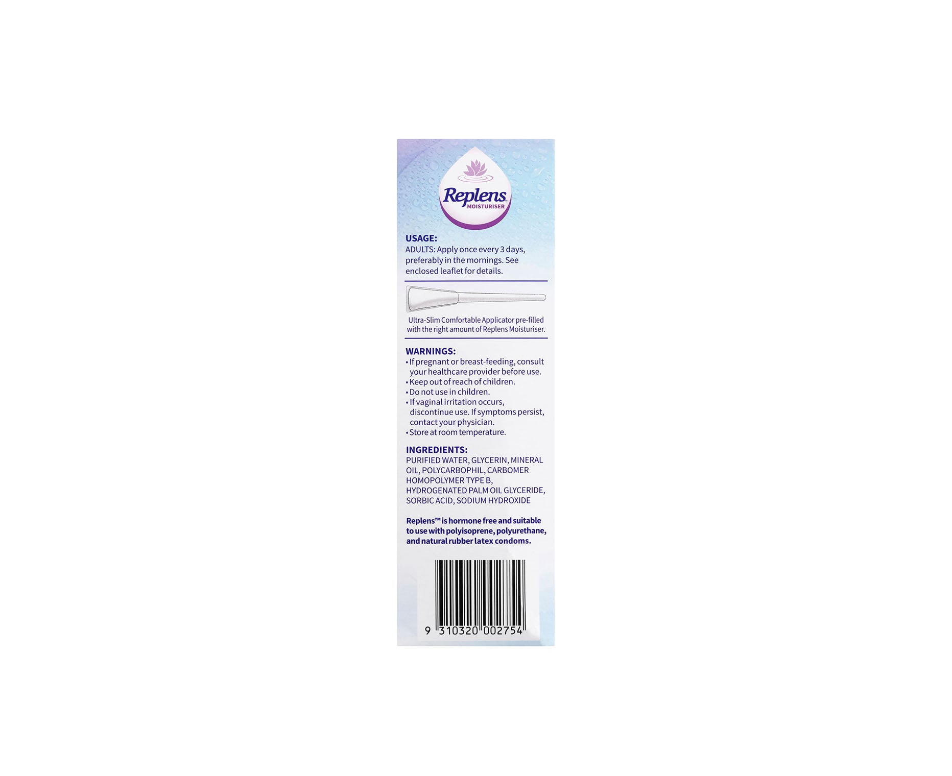 Replens Vaginal Moisturiser 10 Pack