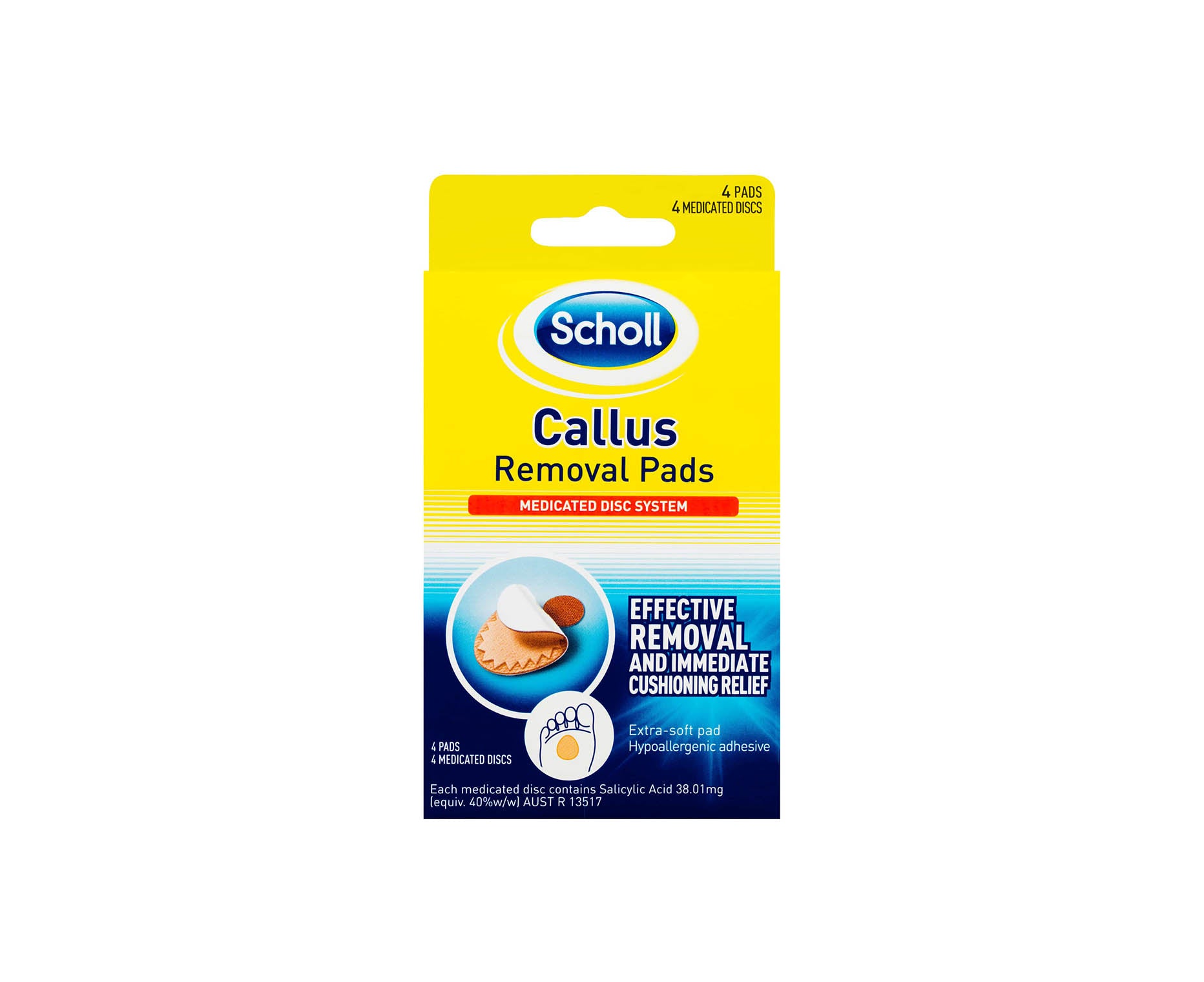 Callus Remover Sticker Scholl Callus Removal Pads 4 Pack