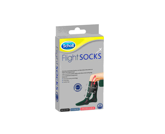 Scholl Flight Compression Socks Black Unisex Size 6-9