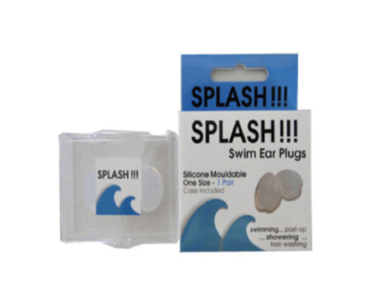 Splash! Swim Ear Plugs Silicone Adult 1 Pair