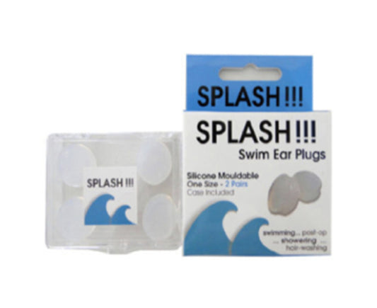 Bemed Splash Swim Ear Plugs Silicone Adult 2 Pairs
