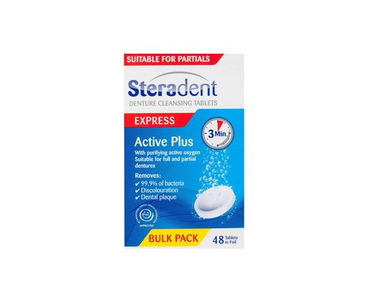 Steradent Active Plus Denture Cleansing Tablets 48 Pack