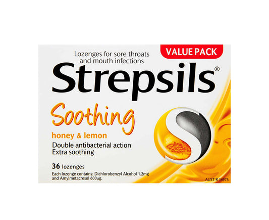 Strepsils Double Antibacterial Honey & Lemon Lozenges 36