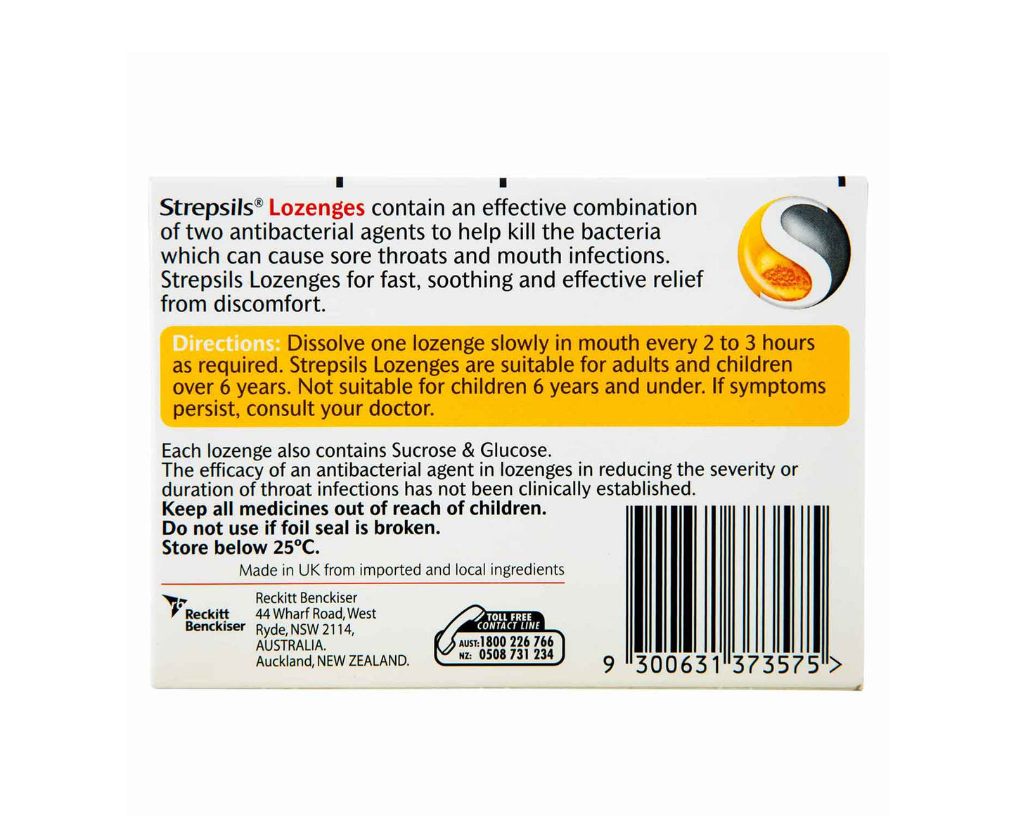 Strepsils Double Antibacterial Honey & Lemon Lozenges 36