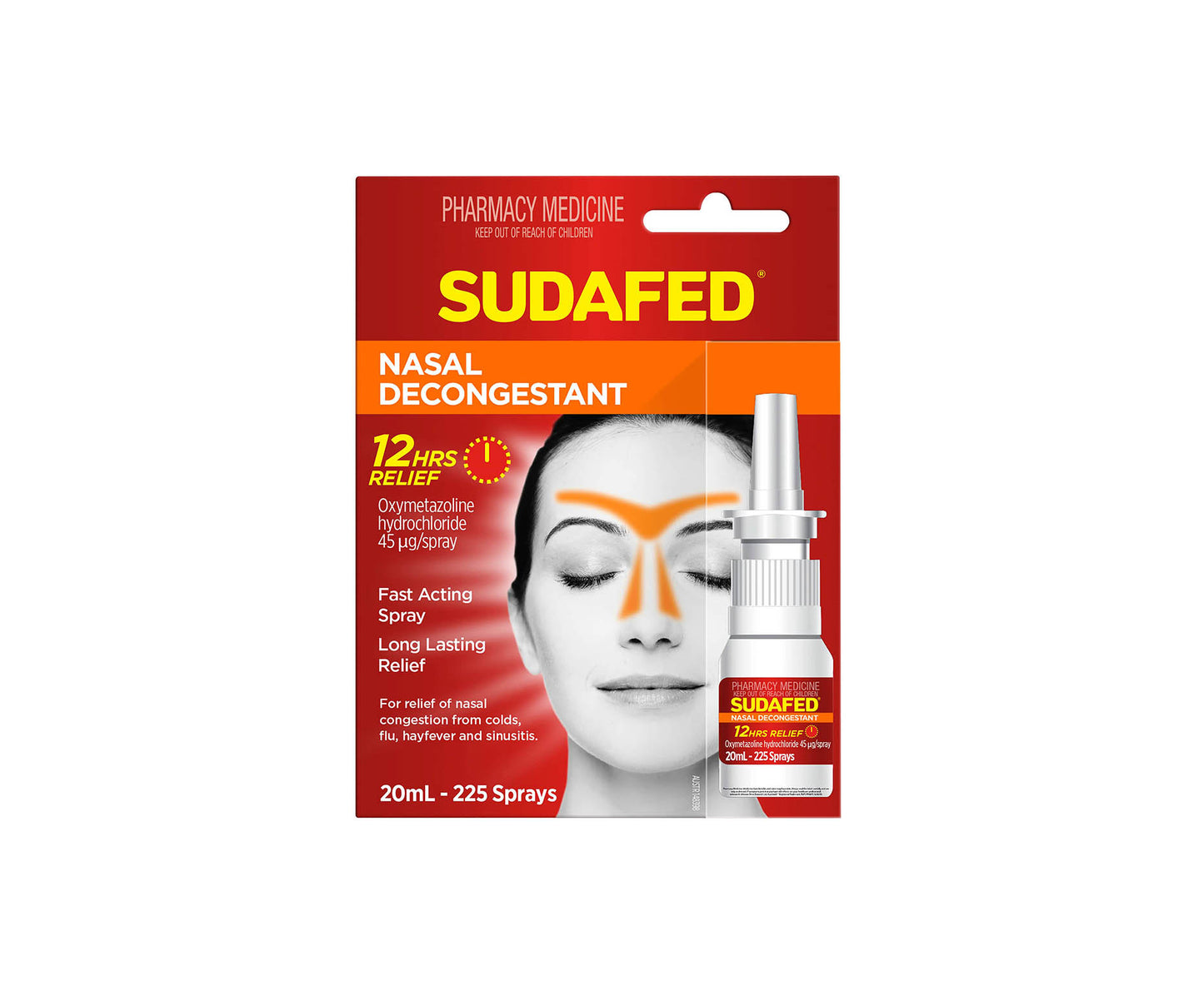 Sudafed Nasal Decongestant Spray Pump 20mL