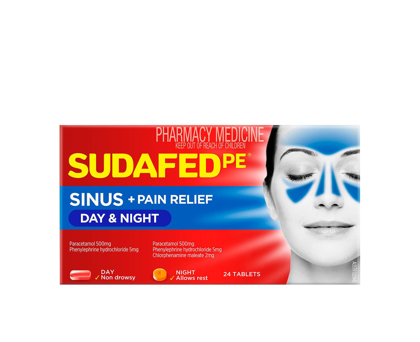 Sudafed PE Day and Night Relief Tablets 24