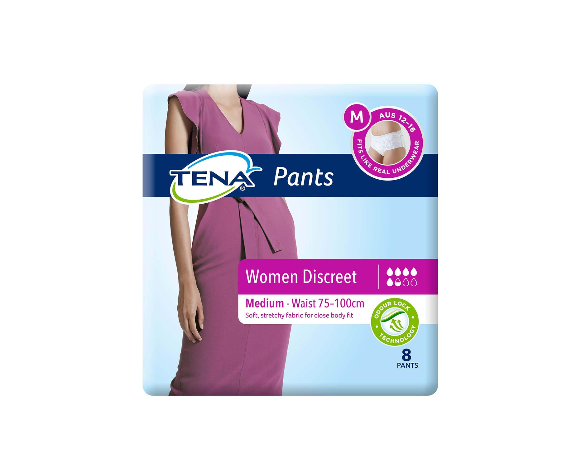 Tena Pant Women Discreet Medium 8 Pack – Zenith Pharmacy