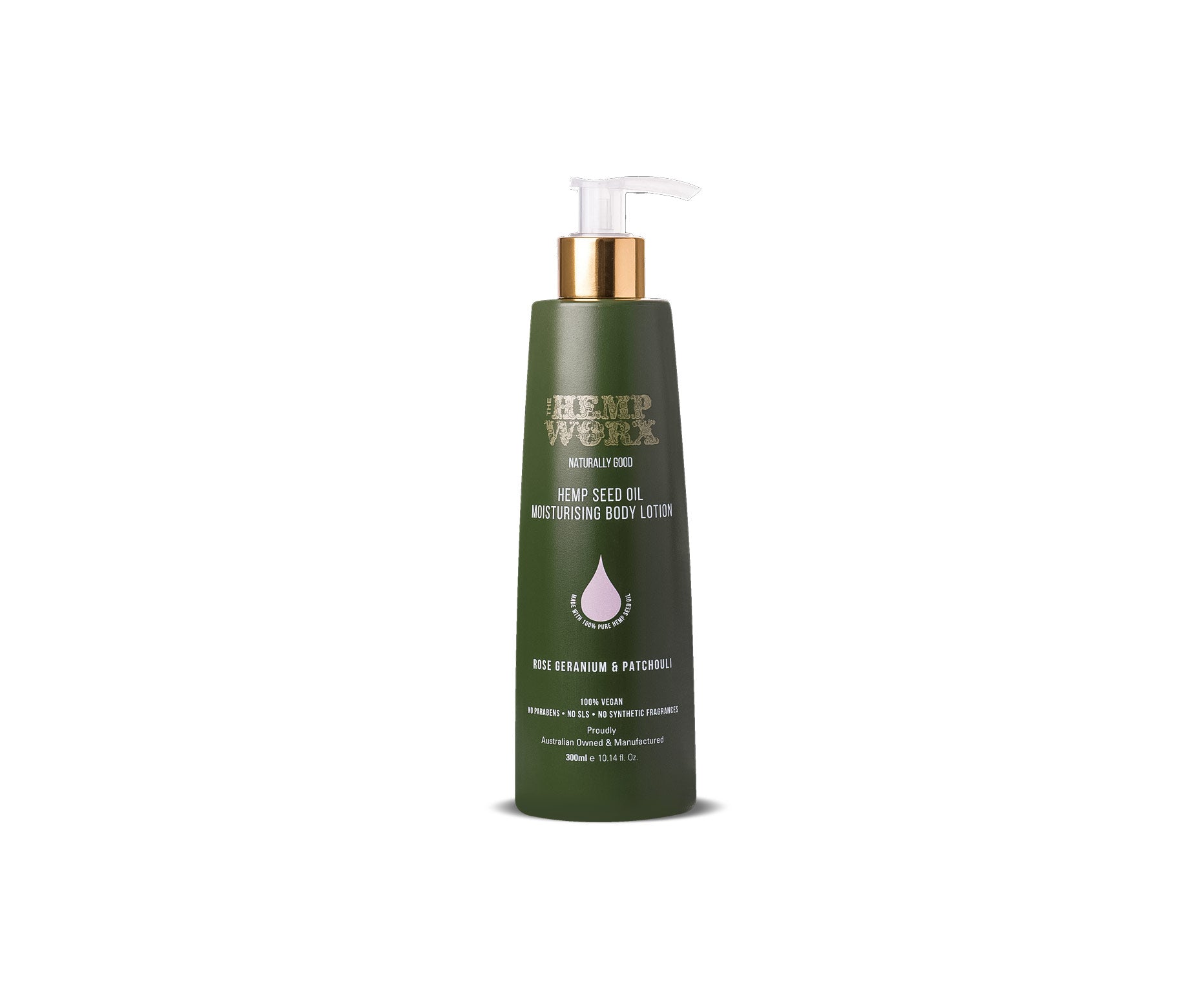 The Hemp Worx Rose & Patchouli Body Lotion 300mL