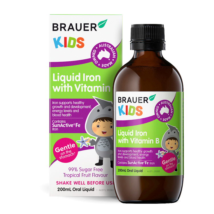 Brauer Baby & Kids Liquid Iron With Vitamin B 200mL
