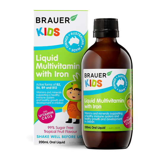 Brauer Baby & Kids Liquid Multivitamin With Iron 200mL