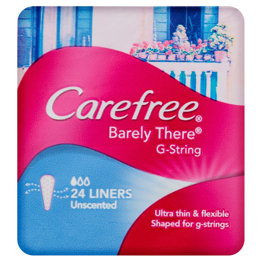 Carefree Barely There Liners G-String Unscented 24