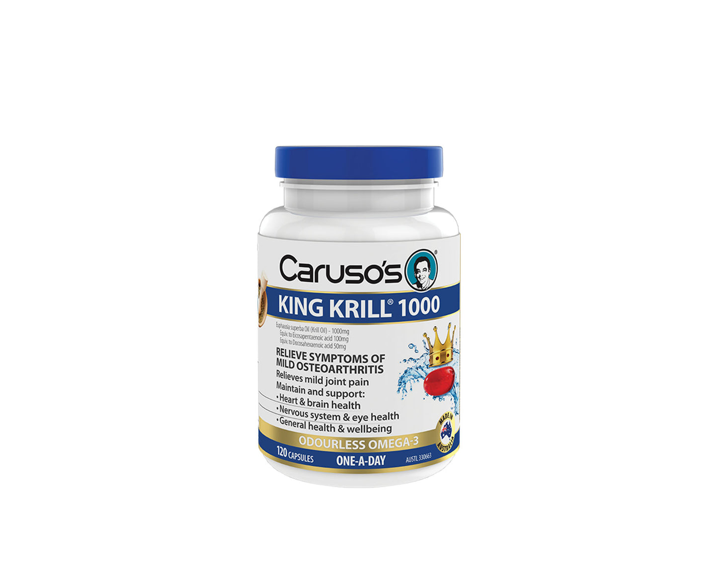 Caruso's King Krill 1000mg Capsules 120