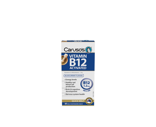 Caruso's Vitamin B12 Activated 1200mcg Melt-Tab 60