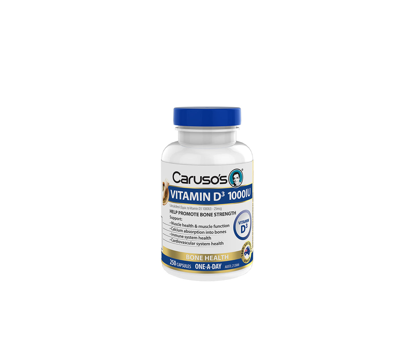 Caruso's Vitamin D3 1000IU Capsules 500