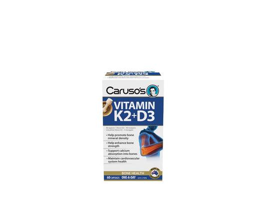 Caruso's Vitamin K2+D3 Capsules 60