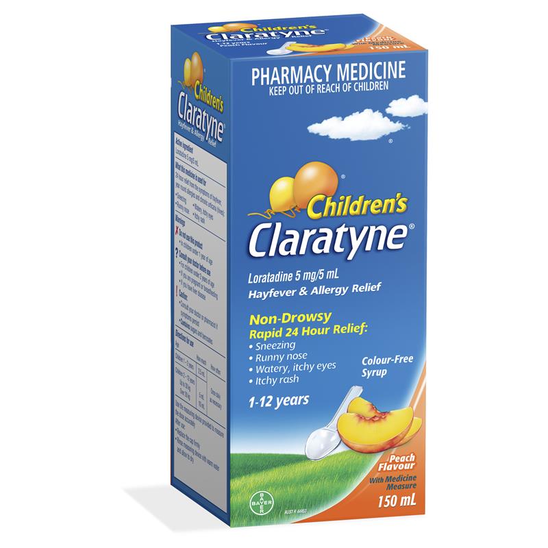 Children's Claratyne Syrup Peach 150mL