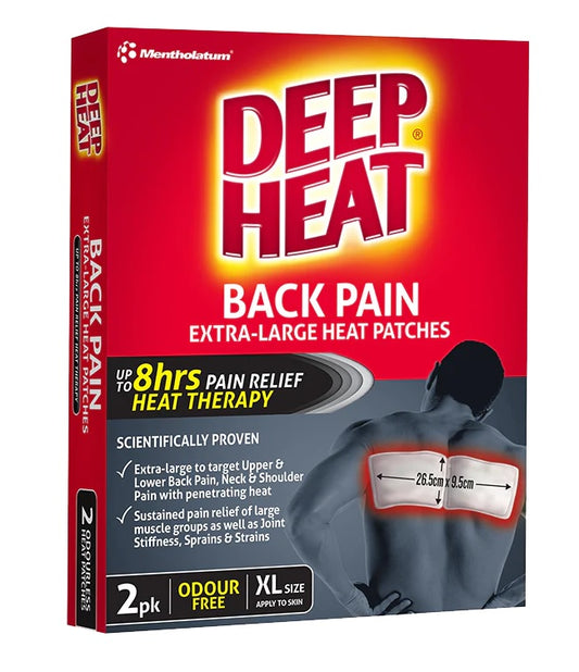 Deep Heat Back Pain Heat Patches Extra Large 2 Pack