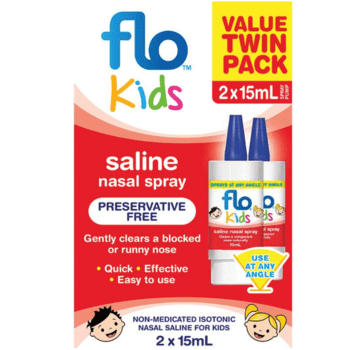 Flo Kids Saline Spray 15mL Twin Pack