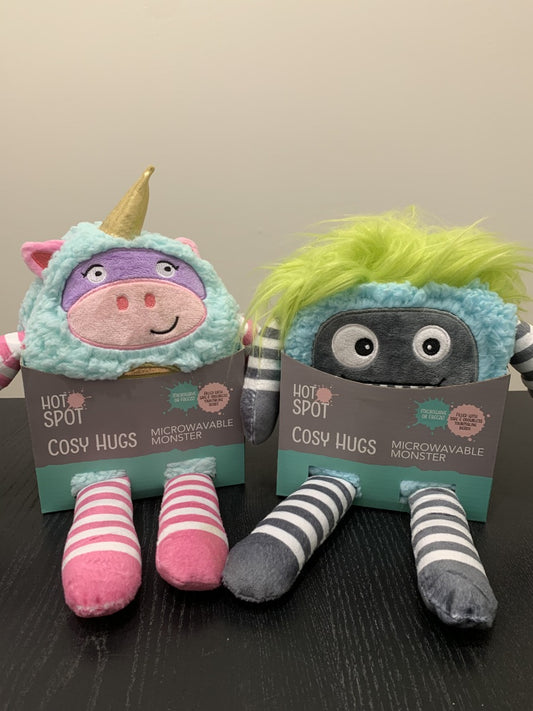 Hot Spot Cosy Hugs - Microwavable Monsters Assorted
