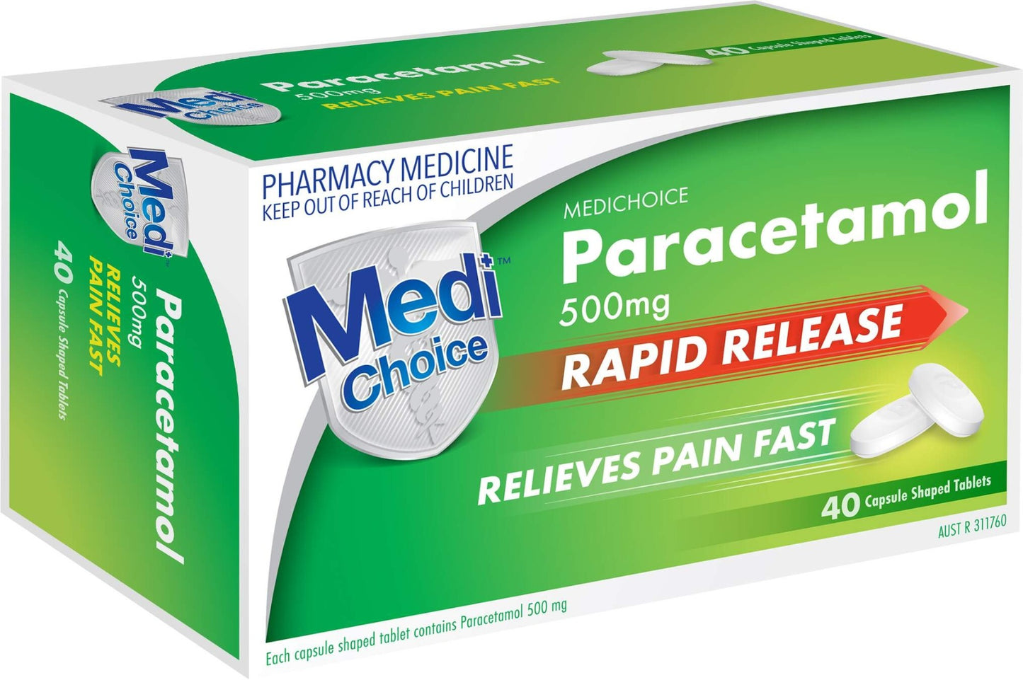 MediChoice Paracetamol Rapid Release Tablets 40