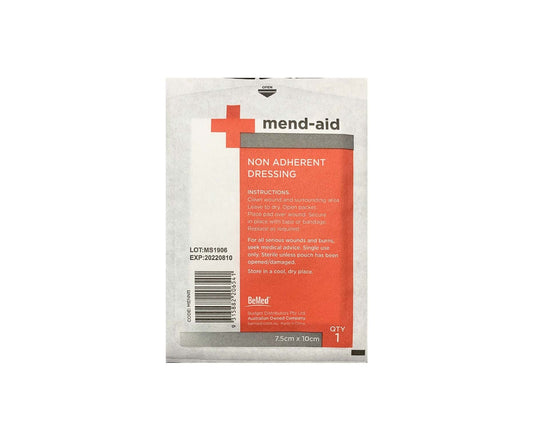Bemed Mend-Aid Non Adherent Dressing 7.5cm x 10cm 50 Pieces