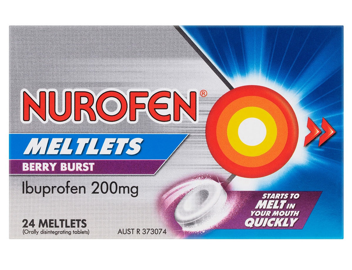 Nurofen 200mg Meltlets Berry Burst 24