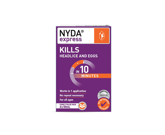 Brauer NYDA Express Head Lice Treatment Value Pack 2x50mL