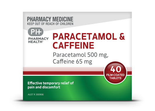 Pharmacy Health Paracetamol & Caffeine Tablets 40