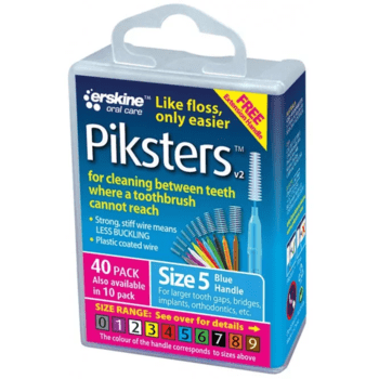 Piksters Interdental Brush 40 Pack Size 5 Blue