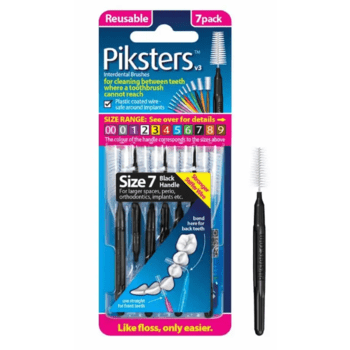 Piksters Interdental Brush 7 Pack Size 7 Black