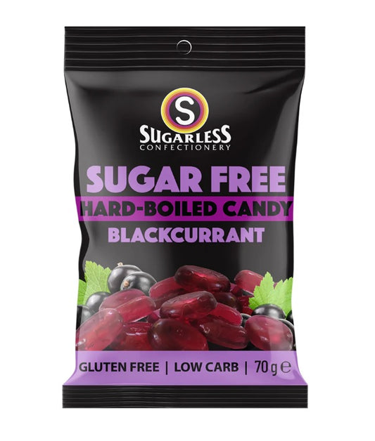 Sugarless Co Hard-Boiled Candy Blackcurrant 70g